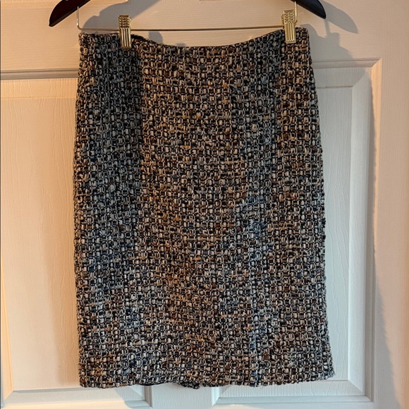 Talbots Dresses & Skirts - Talbots Blue, White and Brown Tweed Pencil Skirt